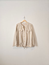 Linen Blend Button Up Jacket (MT)