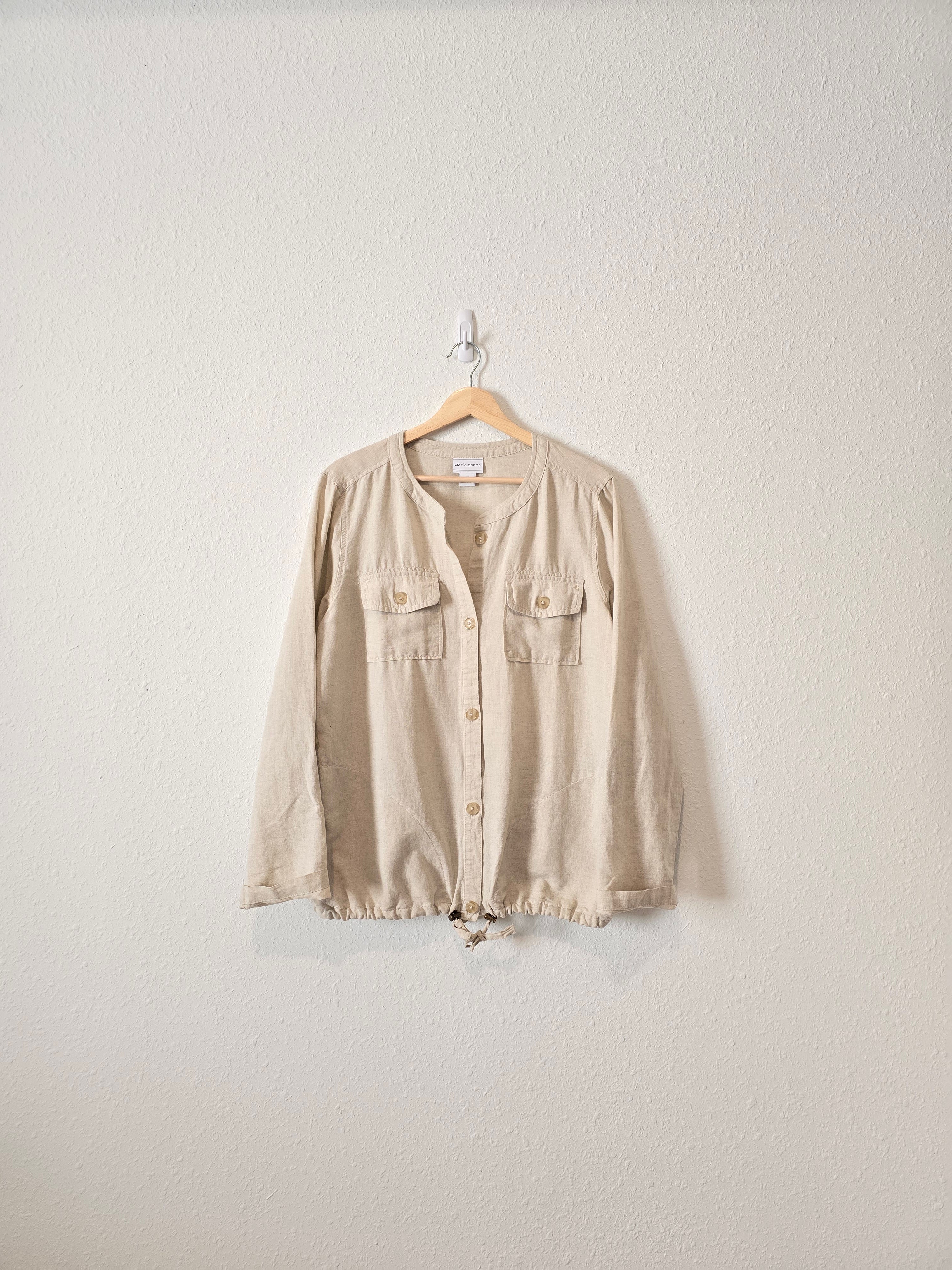 Linen Blend Button Up Jacket (MT)