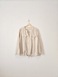 Linen Blend Button Up Jacket (MT)