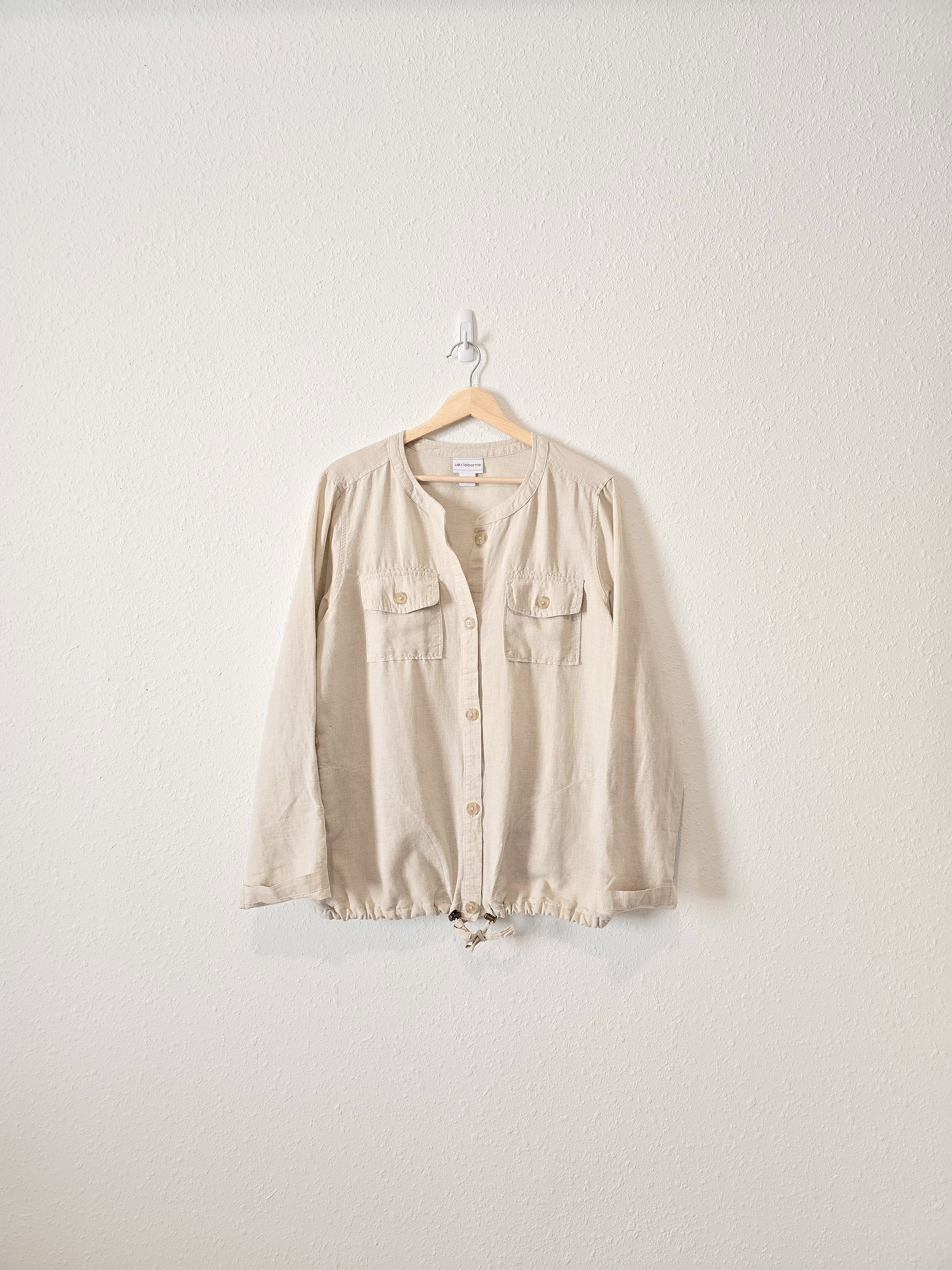 Linen Blend Button Up Jacket (MT)