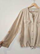 Linen Blend Button Up Jacket (MT)