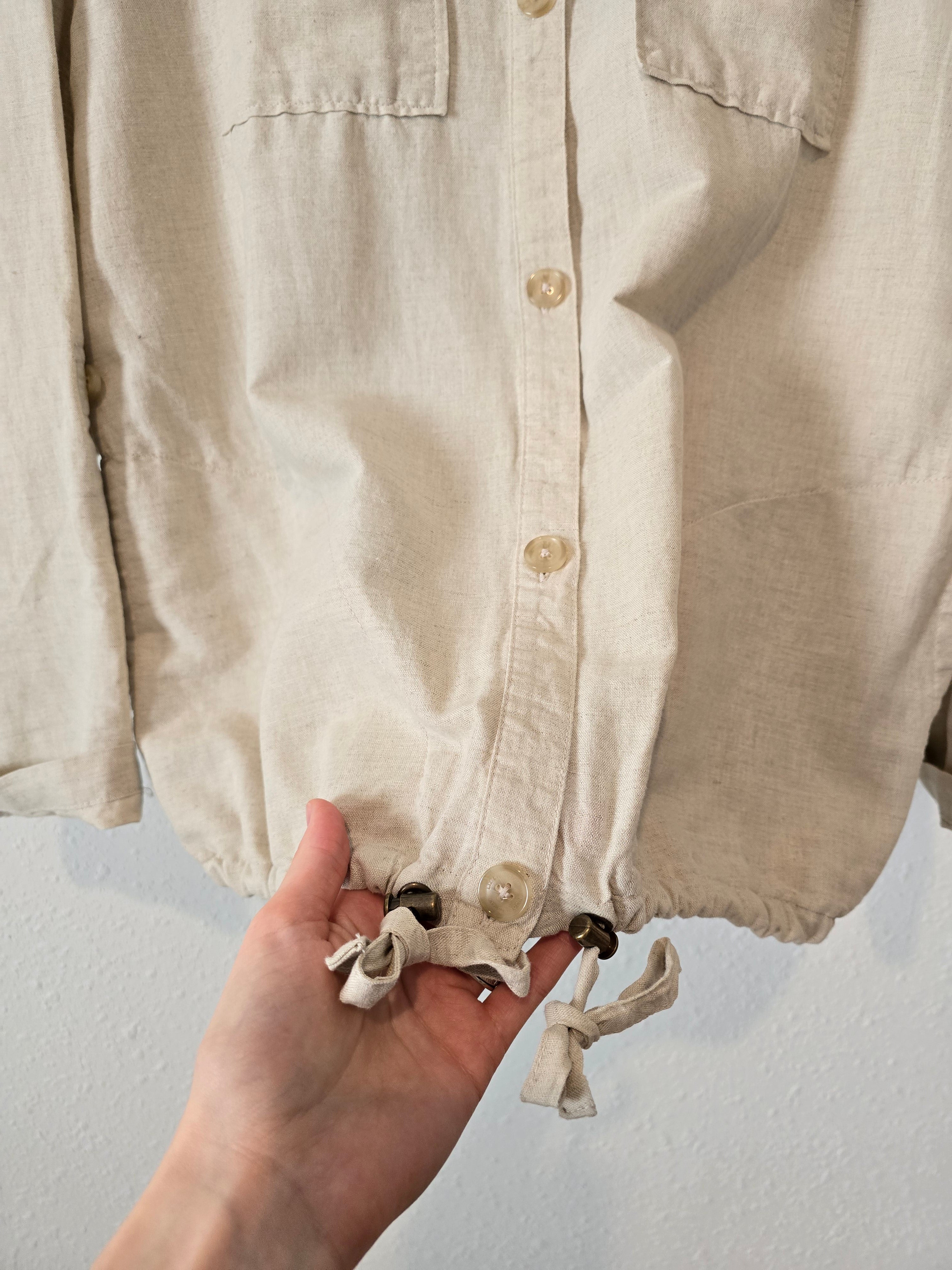 Linen Blend Button Up Jacket (MT)