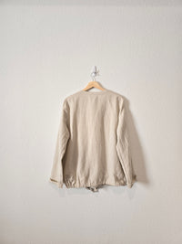 Linen Blend Button Up Jacket (MT)