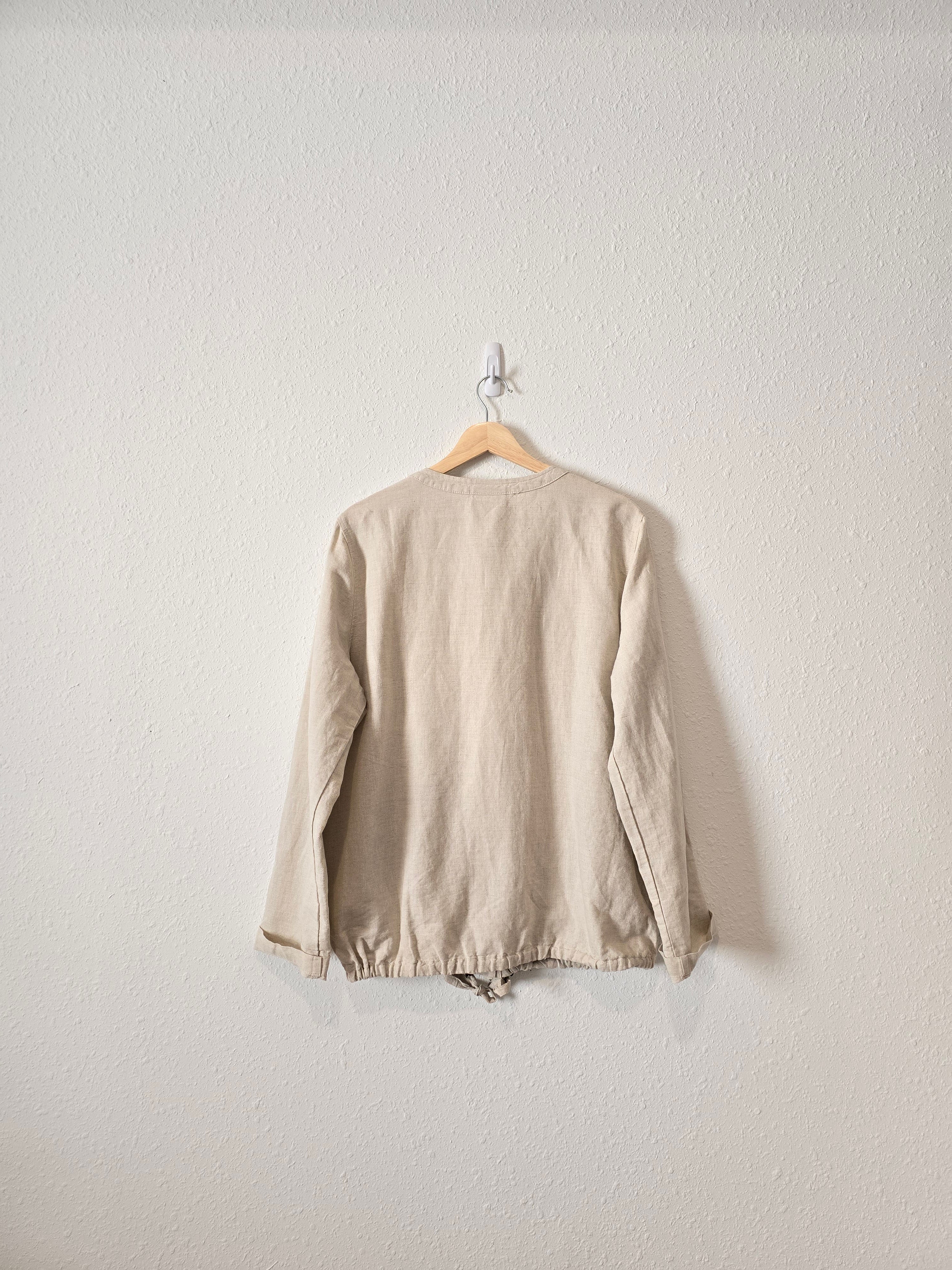 Linen Blend Button Up Jacket (MT)