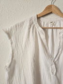 Aerie White Gauze Crop Tee (XS)