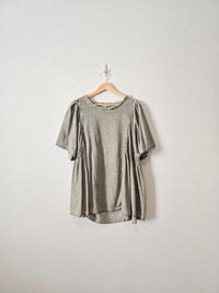 Easel Oversized Smocked Top (M)