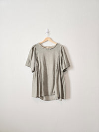 Easel Oversized Smocked Top (M)