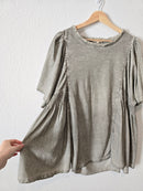 Easel Oversized Smocked Top (M)