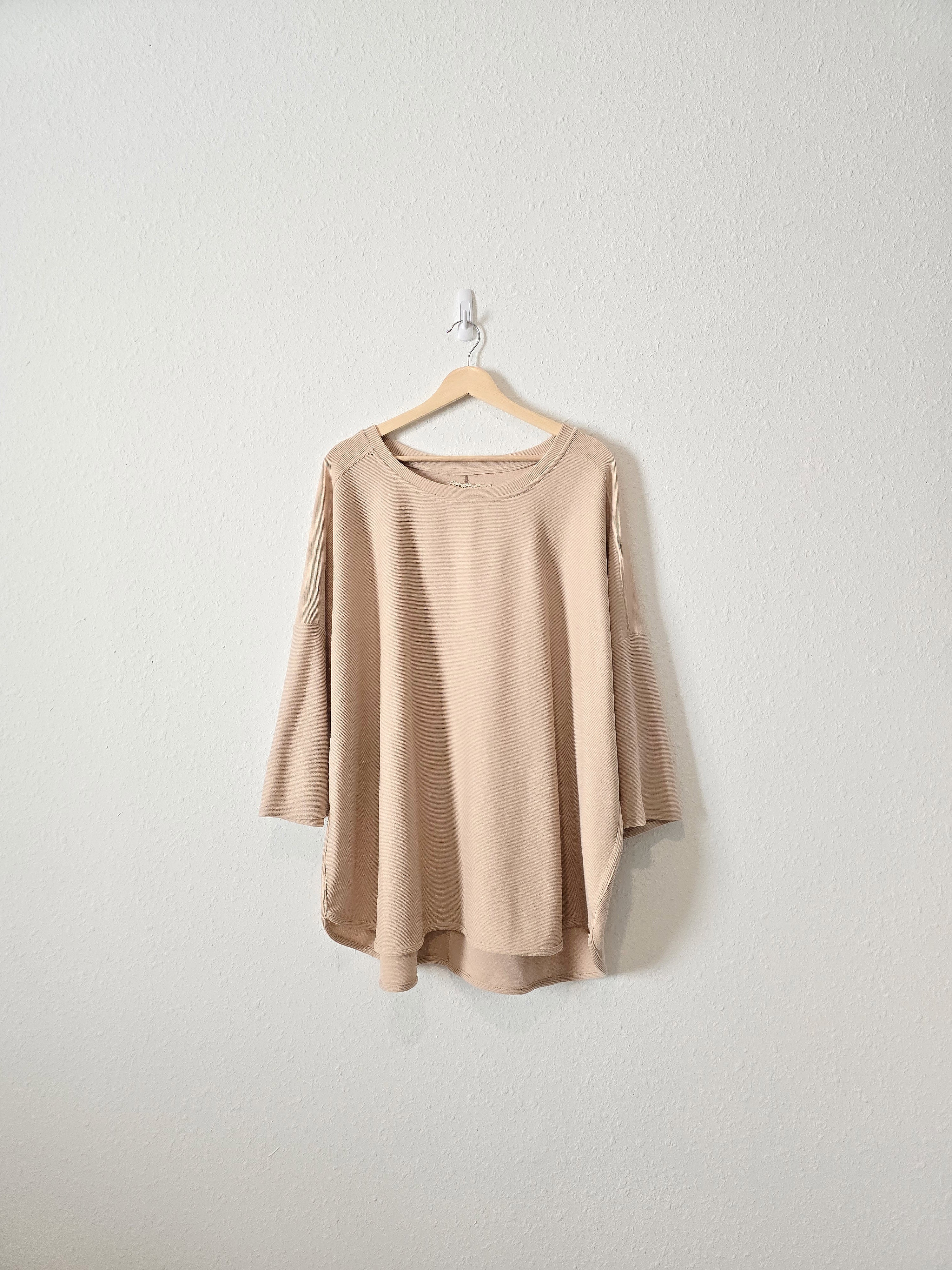 Neutral Ribbed Top (3X)