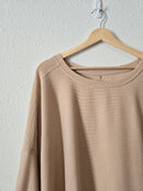 Neutral Ribbed Top (3X)