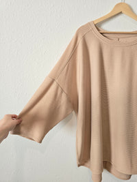 Neutral Ribbed Top (3X)