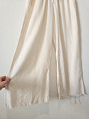 Wide Leg Linen Blend Pants (L)