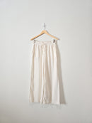 Wide Leg Linen Blend Pants (L)