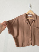 Brown Relaxed Button Up (S)