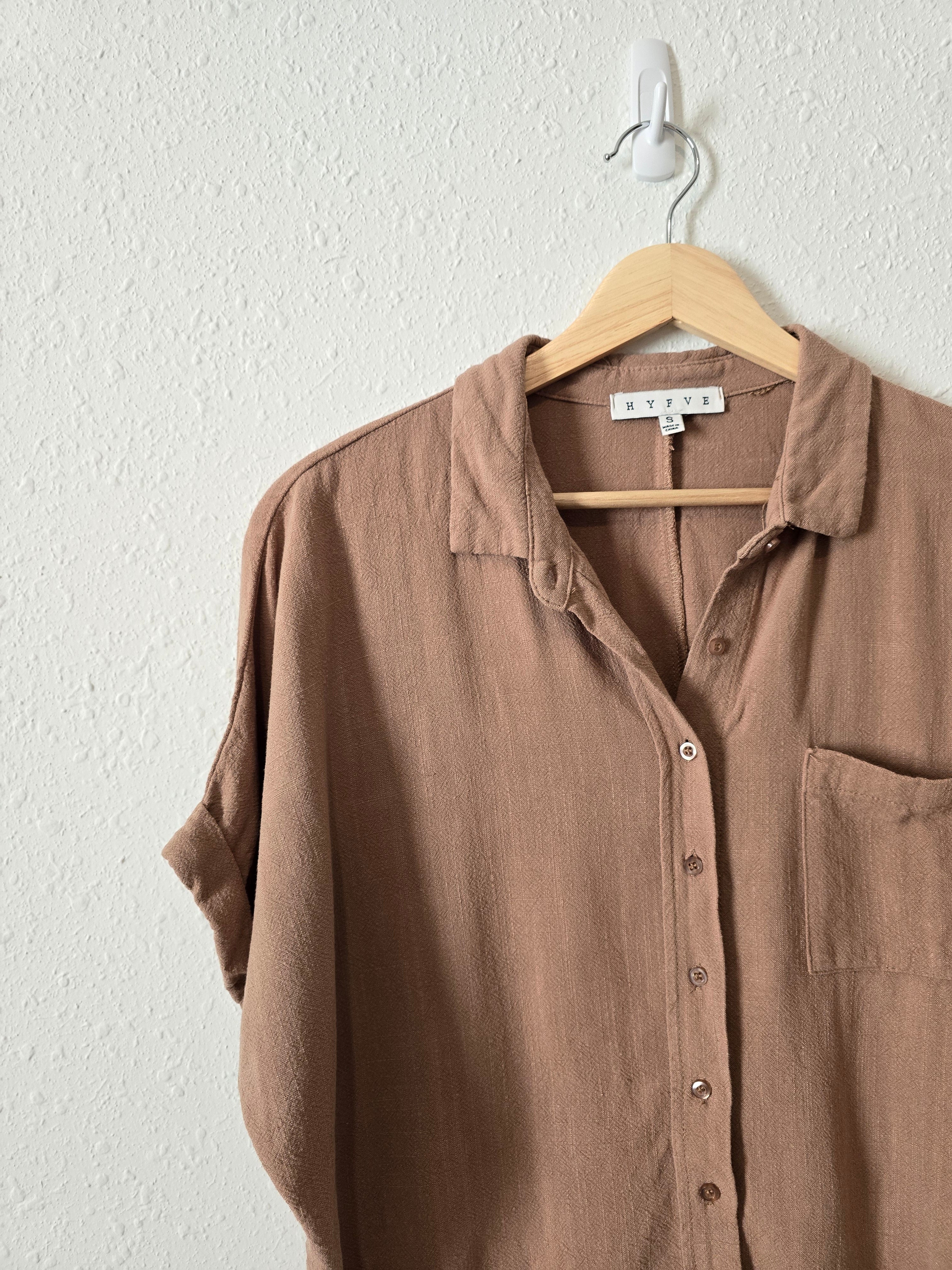 Brown Relaxed Button Up (S)