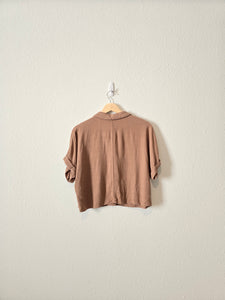 Brown Relaxed Button Up (S)