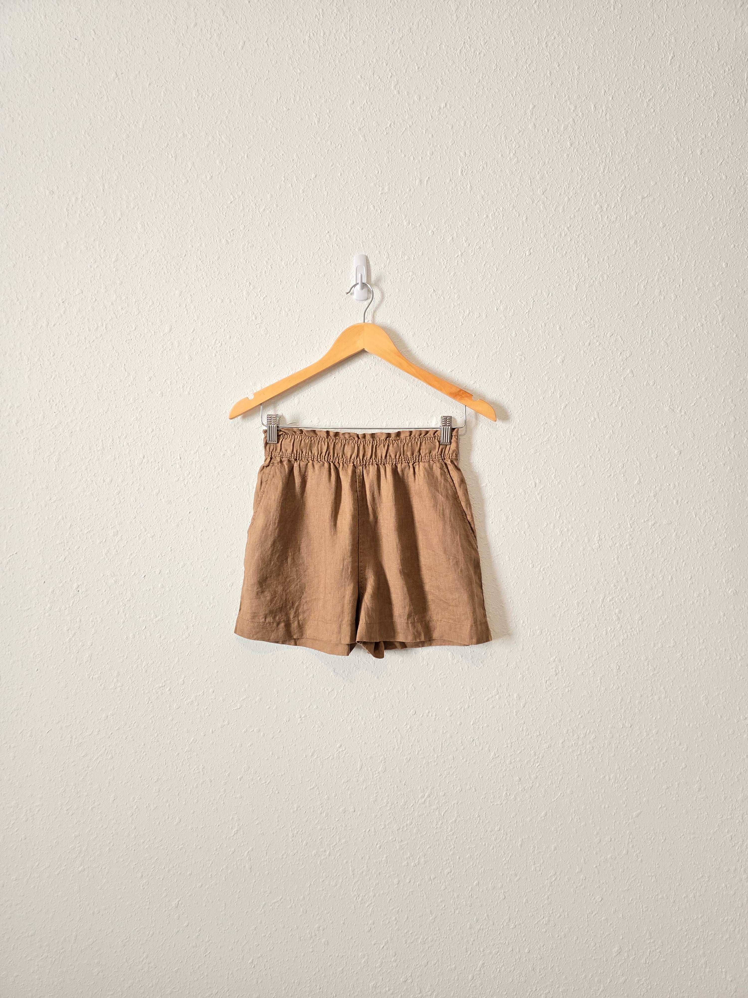 NEW Chocolate Linen Shorts (XS)