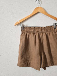 NEW Chocolate Linen Shorts (XS)