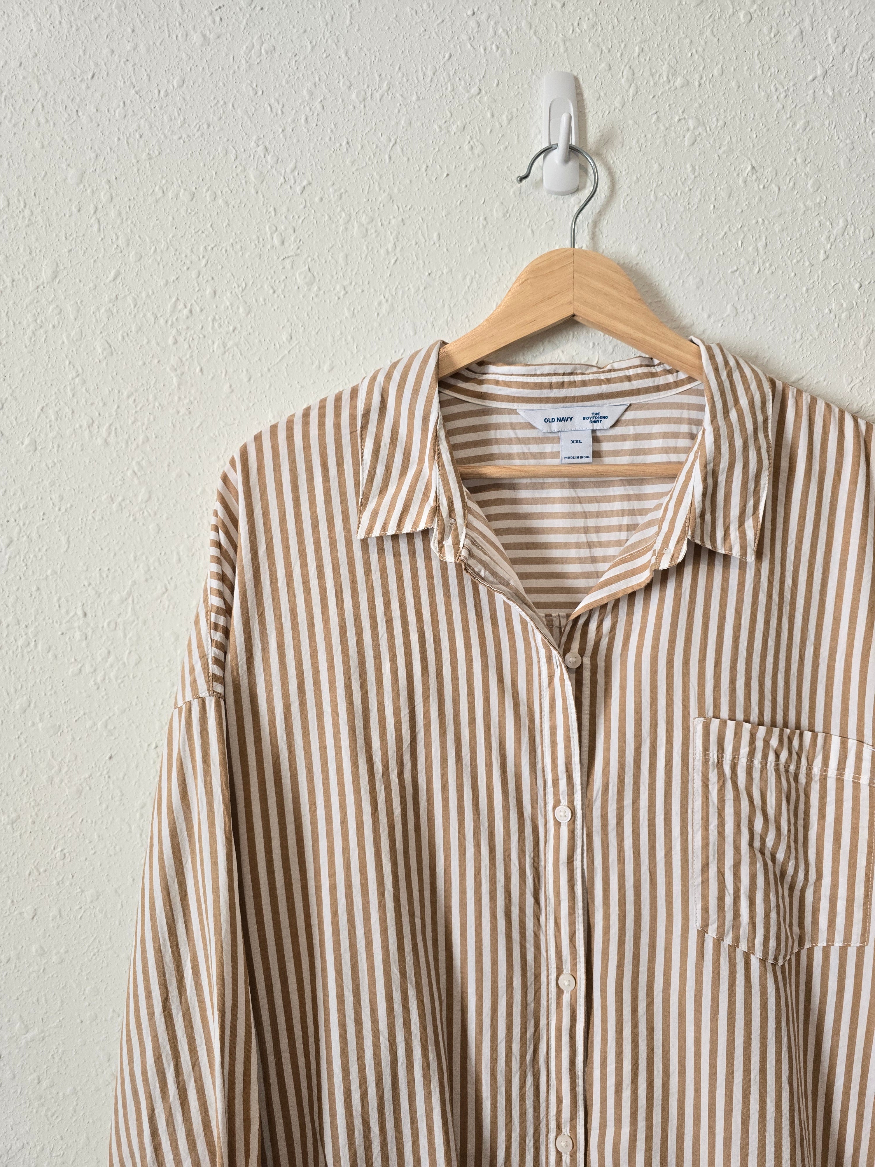 Striped Boyfriend Button Up (XXL)