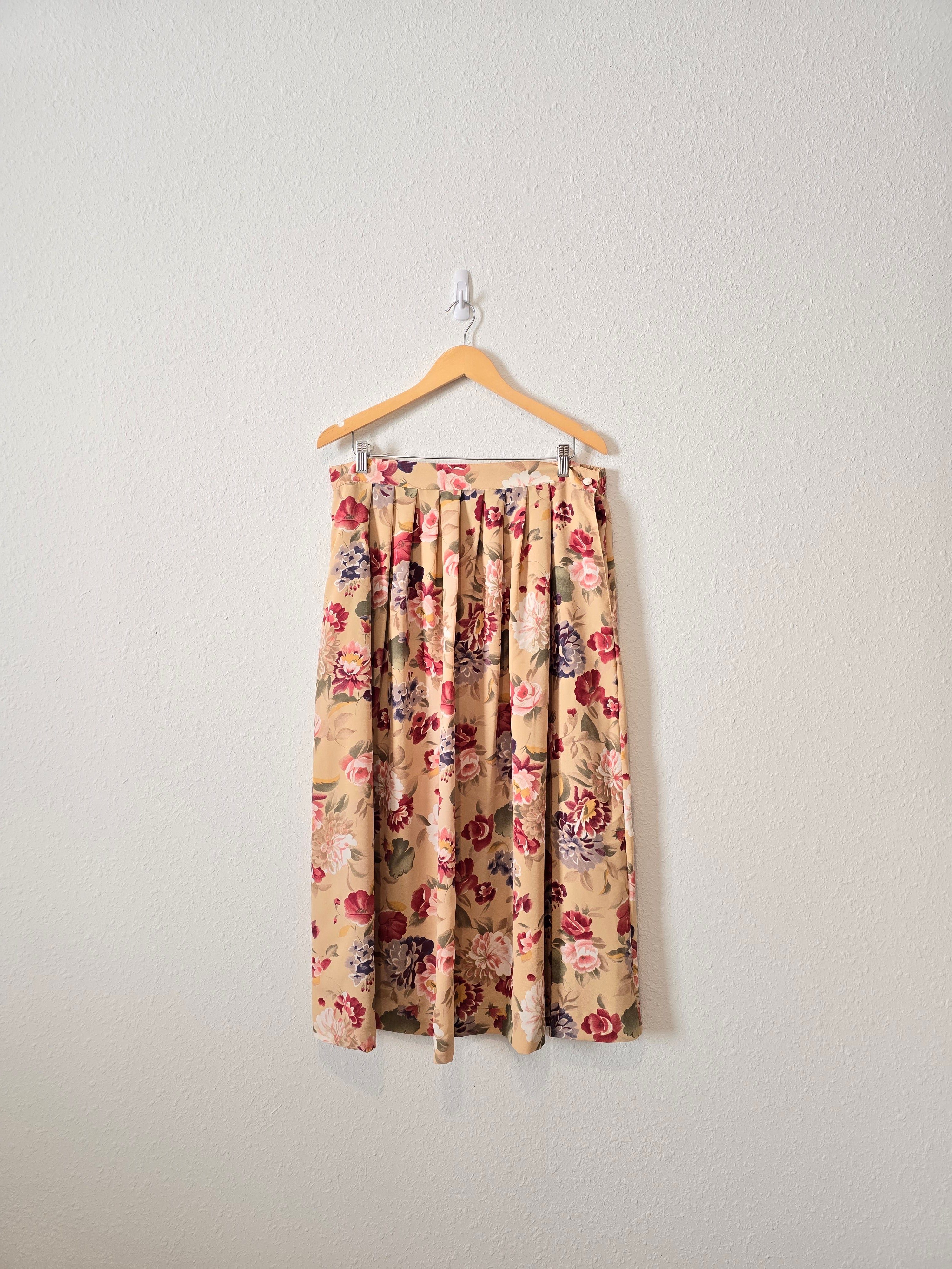 Vintage Floral Midi Skirt (18)