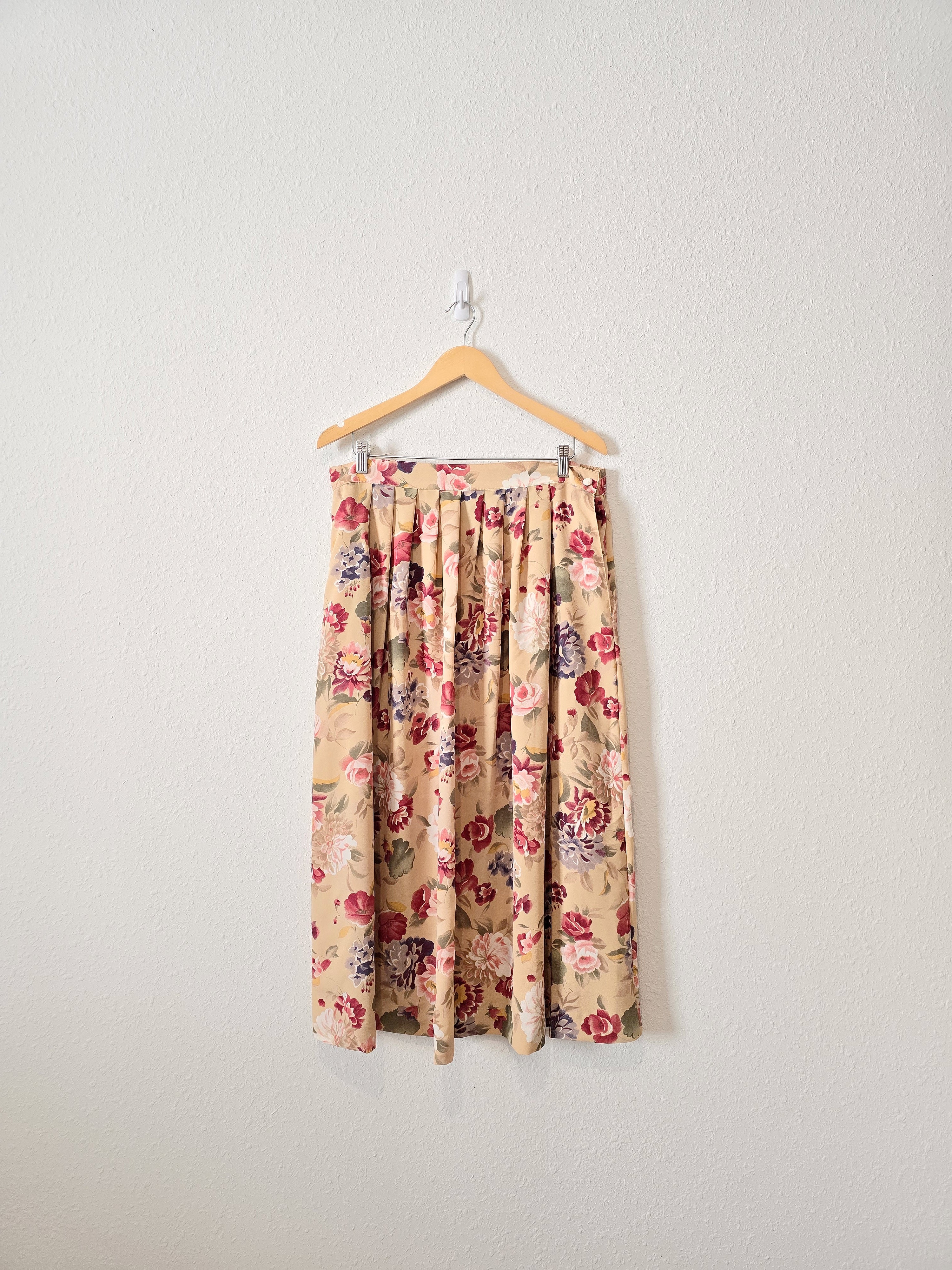 Vintage Floral Midi Skirt (18)