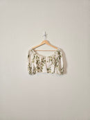 Abercrombie Green Floral Crop Top (S)