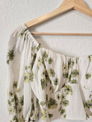 Abercrombie Green Floral Crop Top (S)