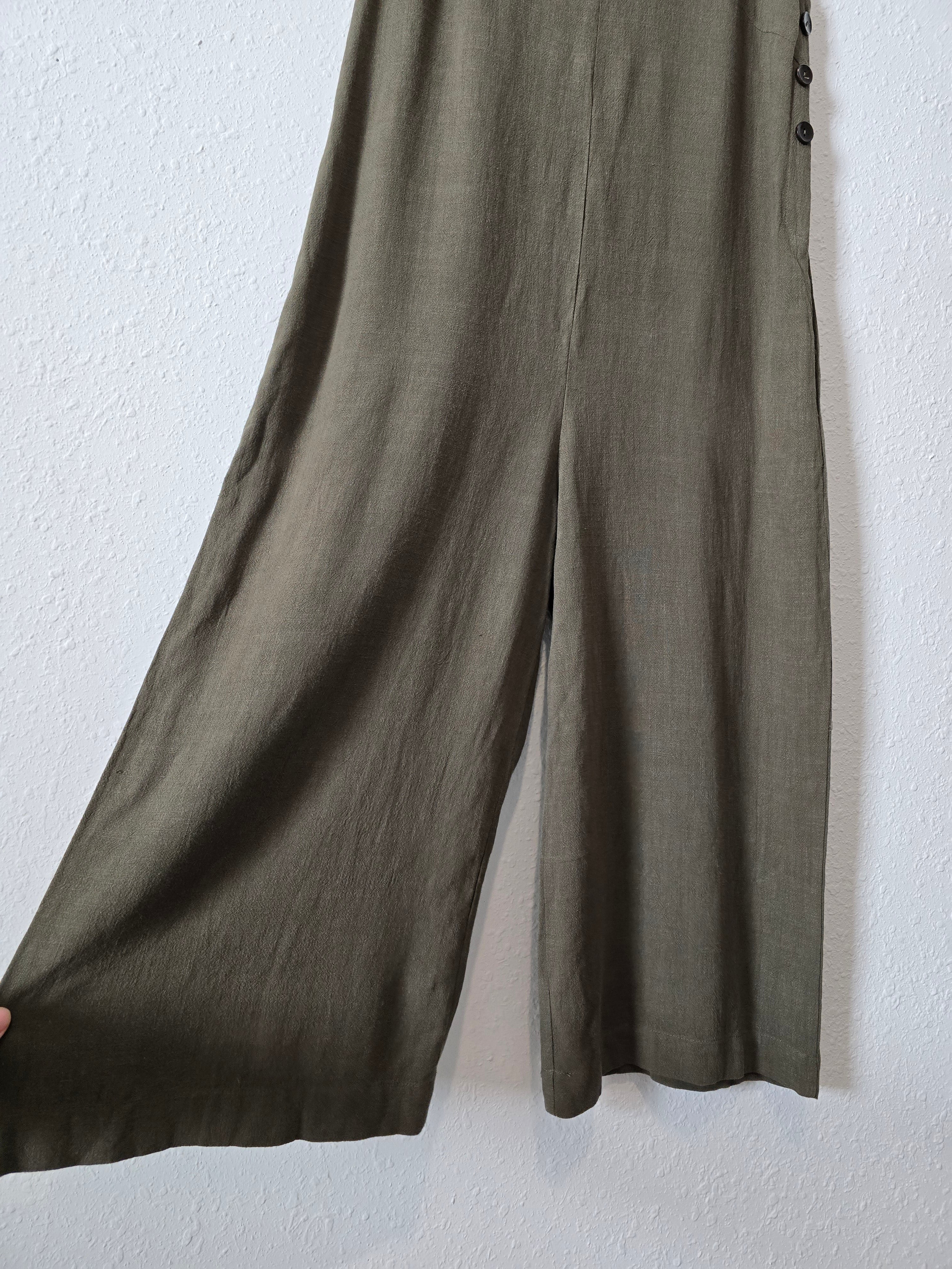 Lucca Green Wide Leg Jumpsuit (M)