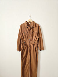 Boutique Brown Cotton Coveralls (L)