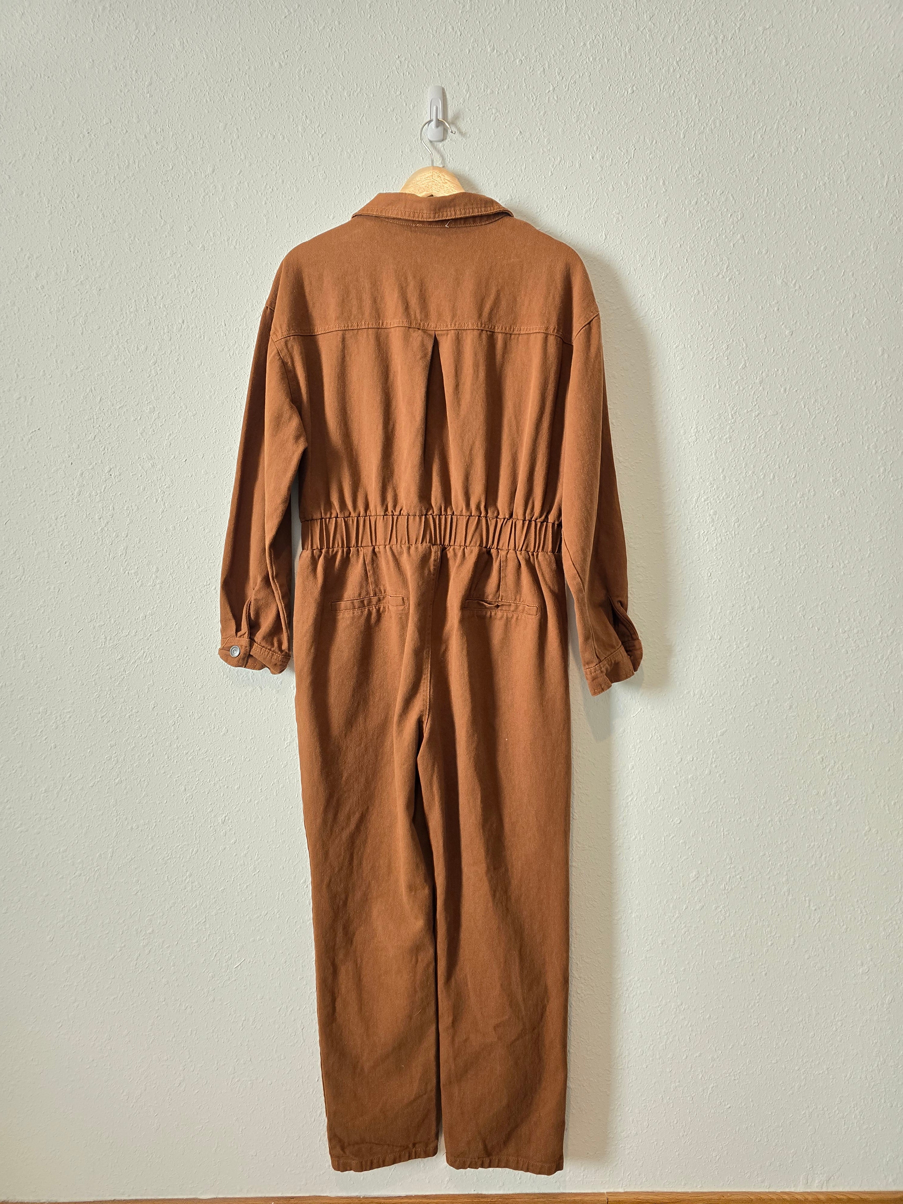 Boutique Brown Cotton Coveralls (L)