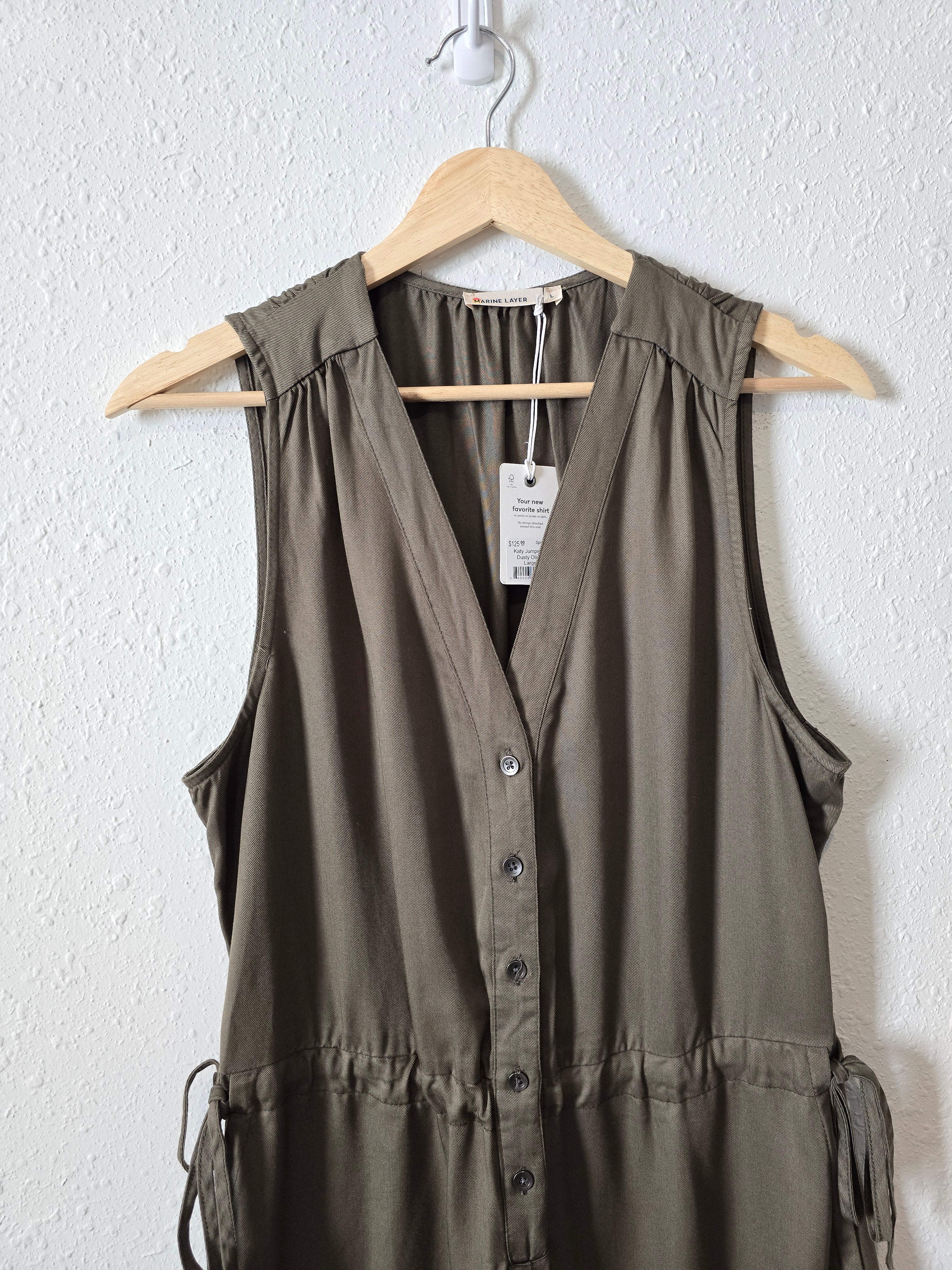 NEW Marine Layer Dusty Olive Jumpsuit (L)