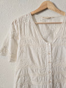 Anthropologie White Floral Button Up (6)