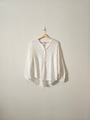 White Gauze Puff Sleeve Top (XL)