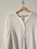 White Gauze Puff Sleeve Top (XL)