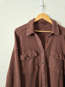 Aerie Brown Waffle Button Up (L)