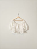 NEW Able White Smocked Top (M)