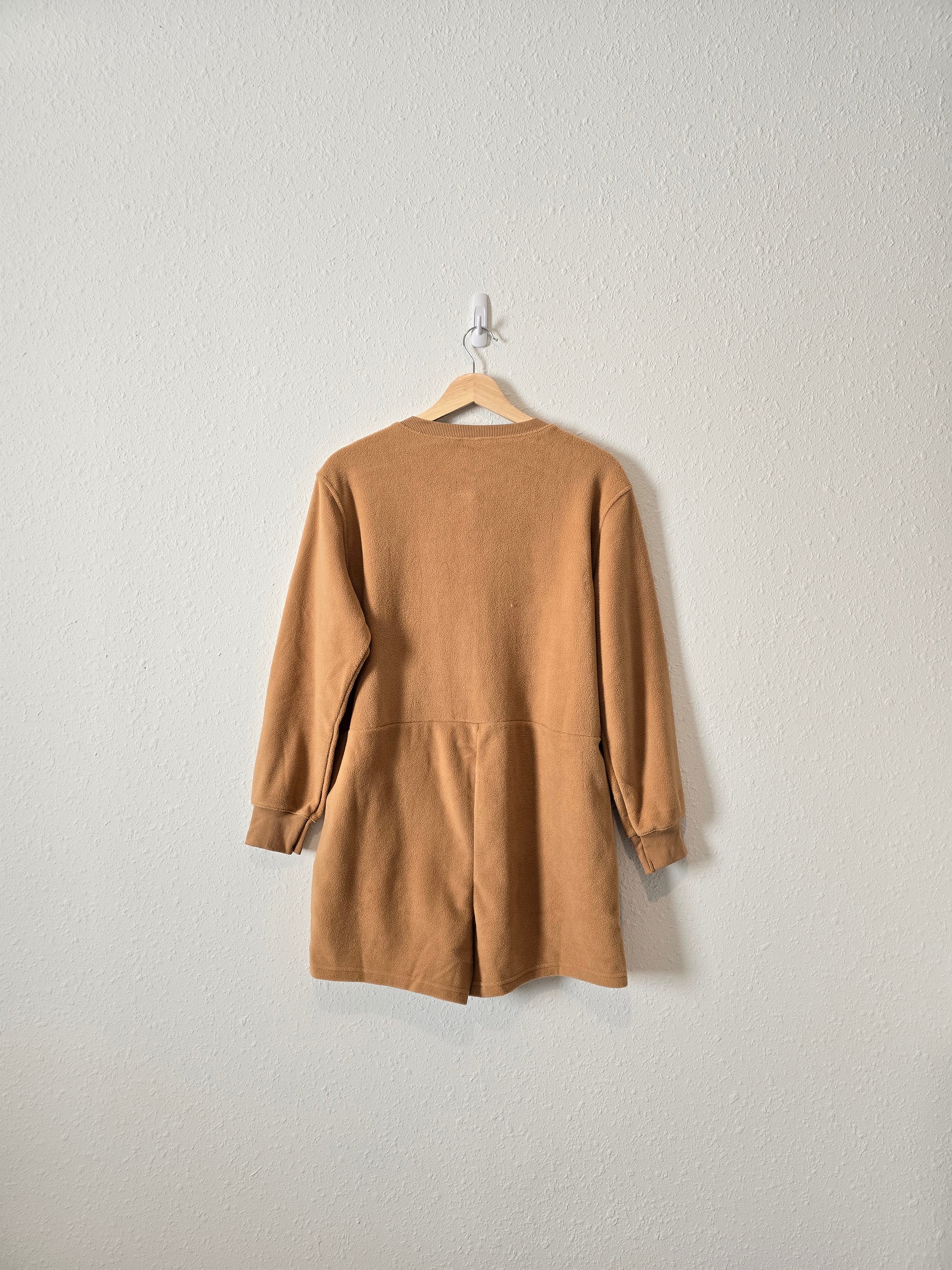 NEW Camel Fleece Romper (S)