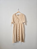 NEW Cream Gauze Midi Dress (M)