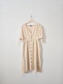 NEW Cream Gauze Midi Dress (M)