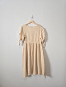 NEW Cream Gauze Midi Dress (M)