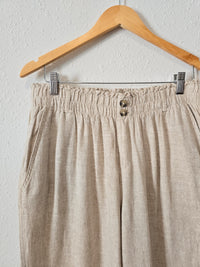 NEW Beachy Linen Blend Pants (L)