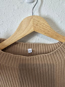 Neutral Knit Sweater Top (S)