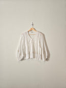 White Eyelet Puff Sleeve Top (S)