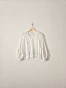 White Eyelet Puff Sleeve Top (S)