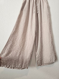 Striped Linen Wide Leg Pants (XS-M)