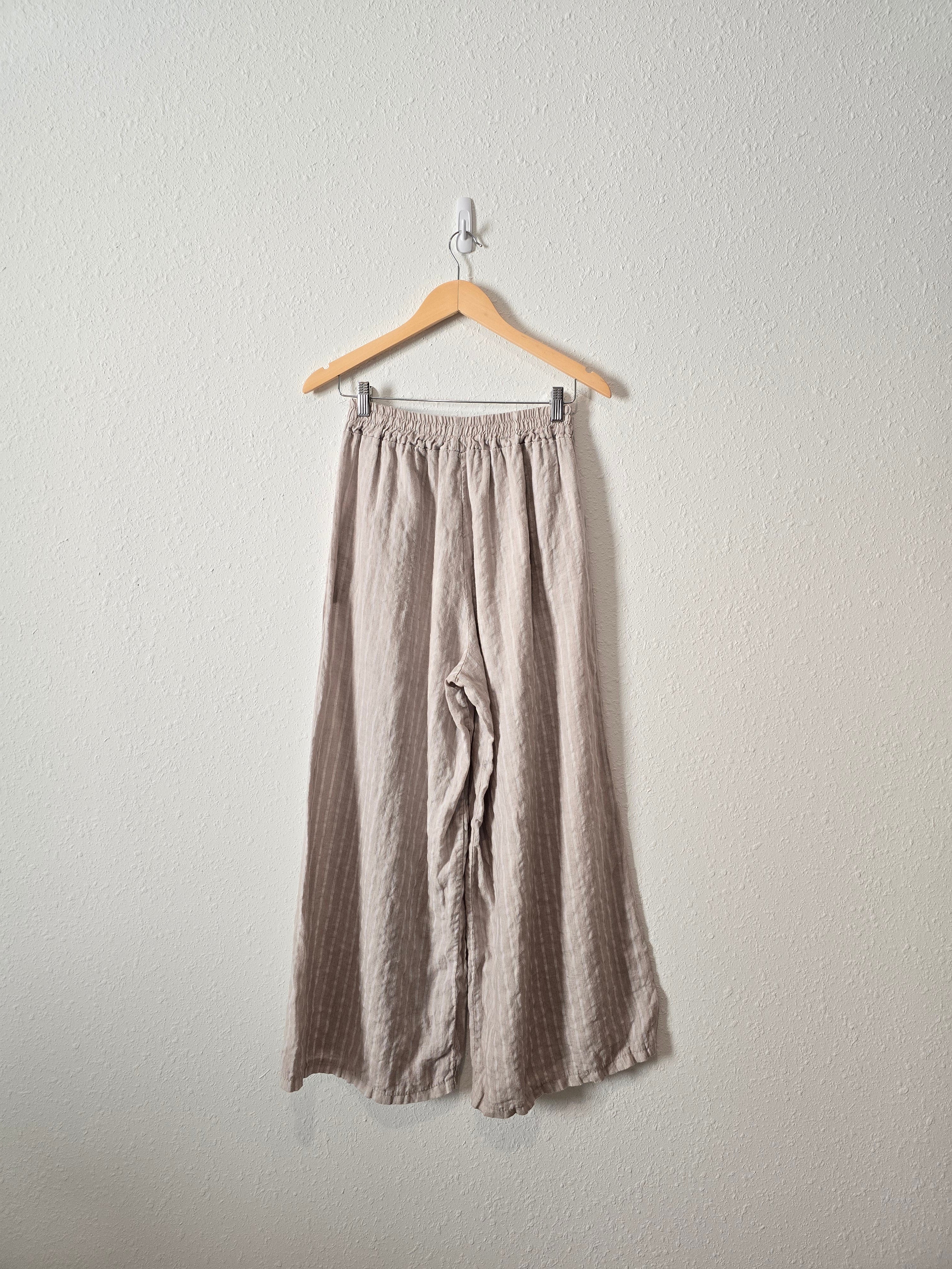 Striped Linen Wide Leg Pants (XS-M)