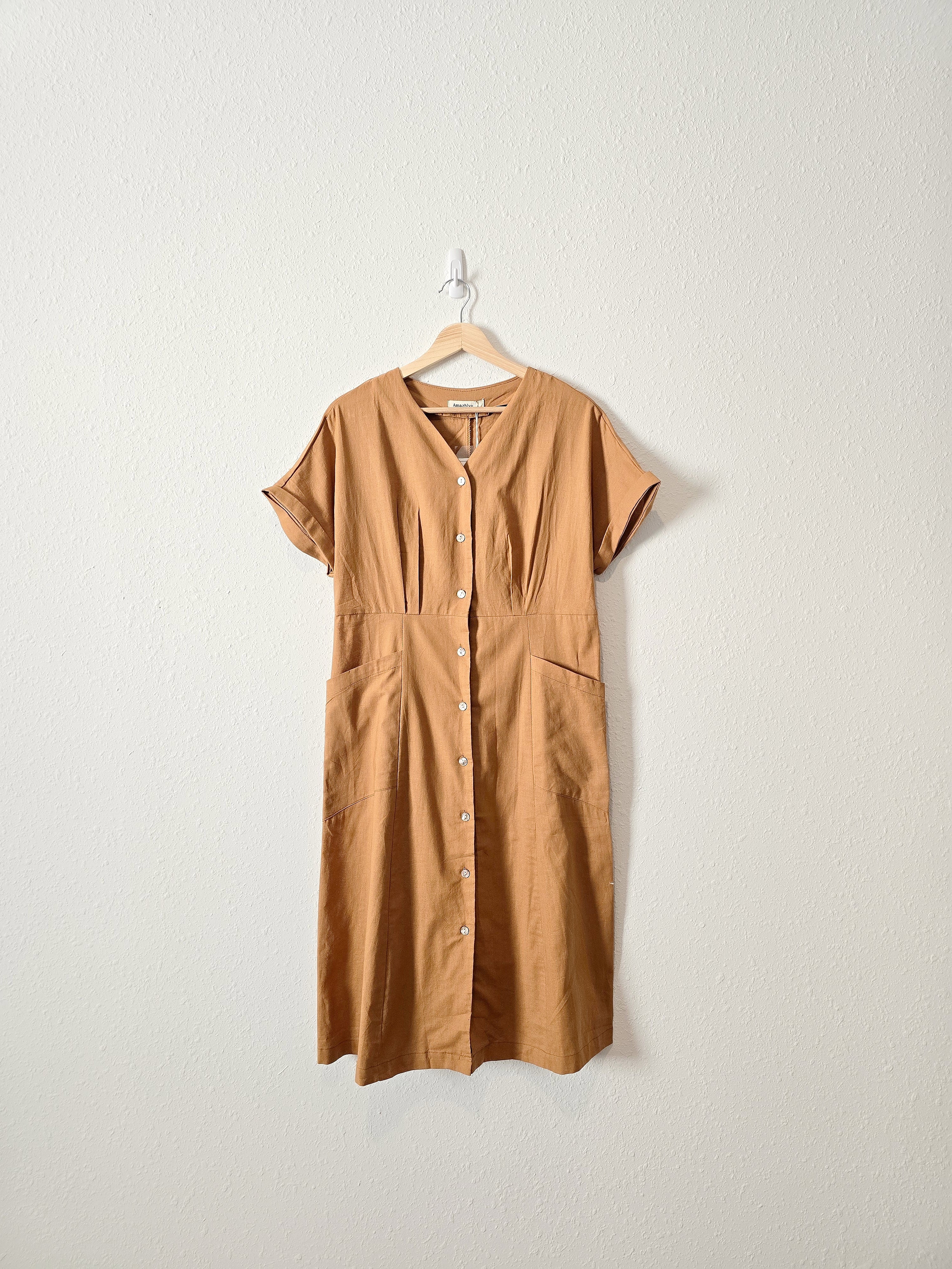 NEW Button Up Midi Dress (L)