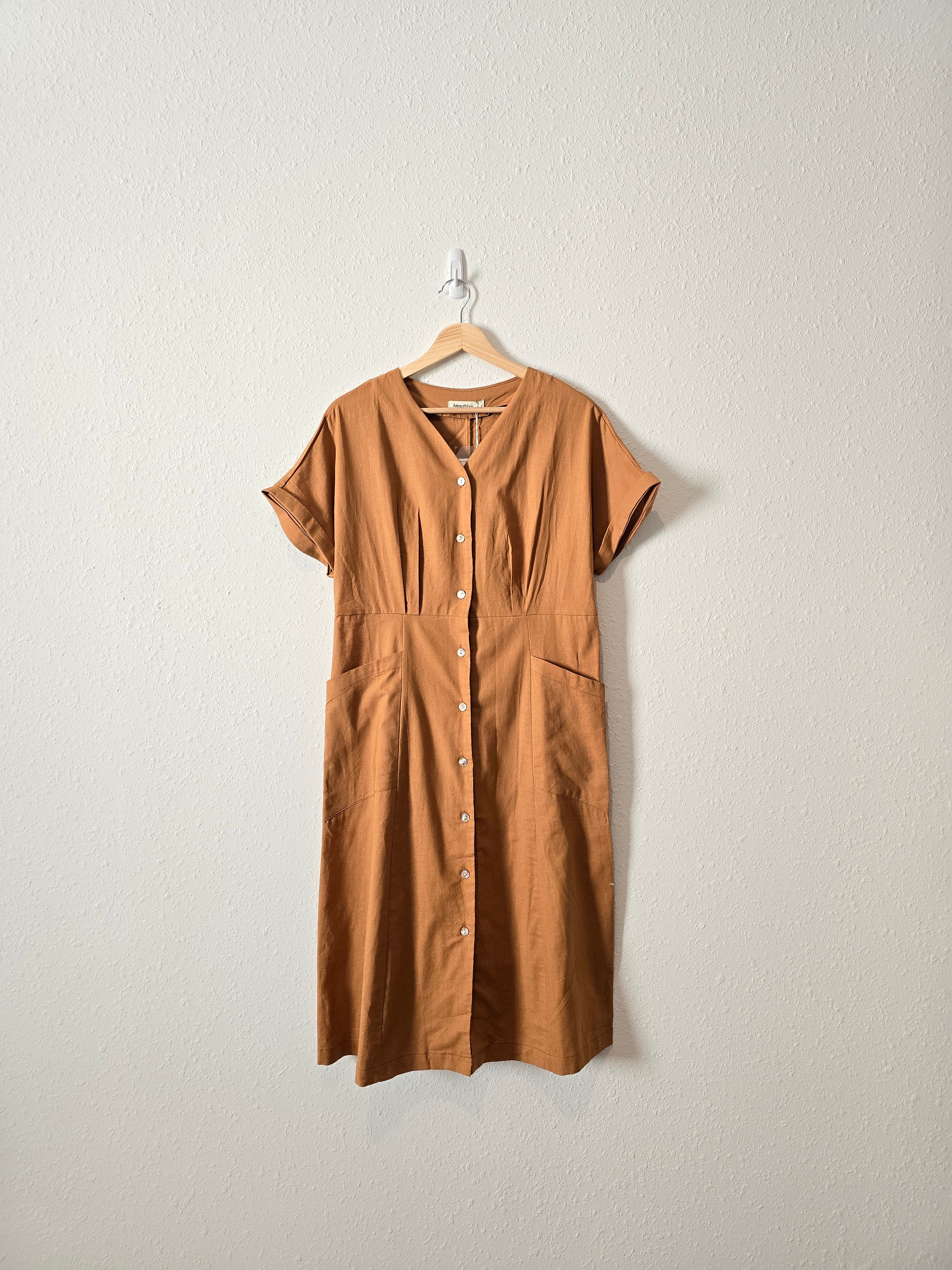 NEW Button Up Midi Dress (L)