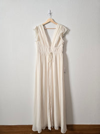 NEW Lulus Cream Maxi Dress (L)