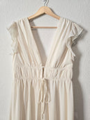 NEW Lulus Cream Maxi Dress (L)